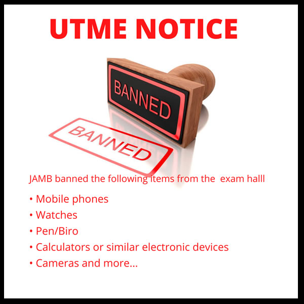 UTME notice